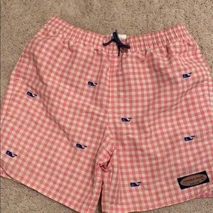 gingham swim trunks by vineyard vines